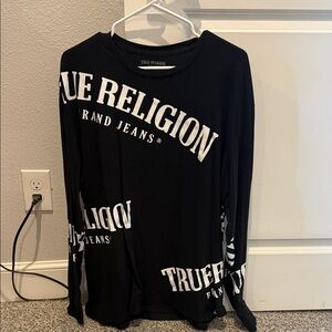 True Religion Black and White Graphic Long Sleeve